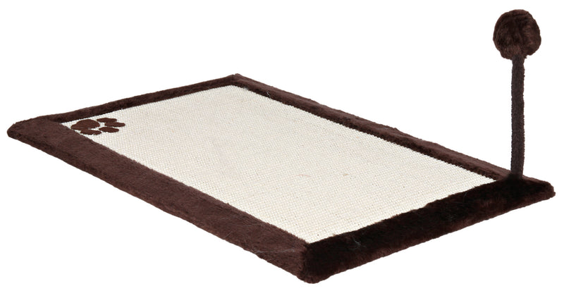 4323 Scratching mat with plush border, 70 x 45 cm, natural/brown