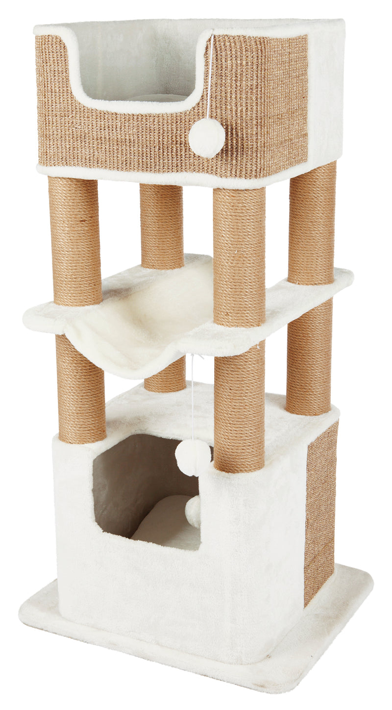 44669 Lucano scratching post, 110 cm, white/taupe