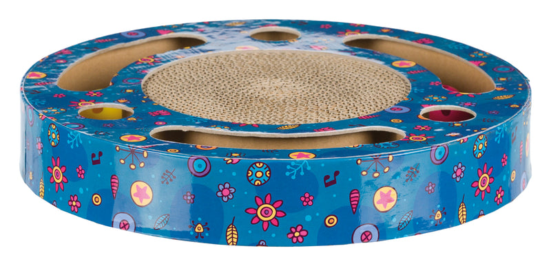 48004 Scratching drum with toys, diam. 33 cm, blue