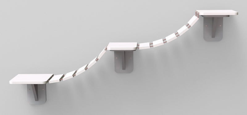 49931 Climbing ladder for wall mounting, 150 x 30 cm, white