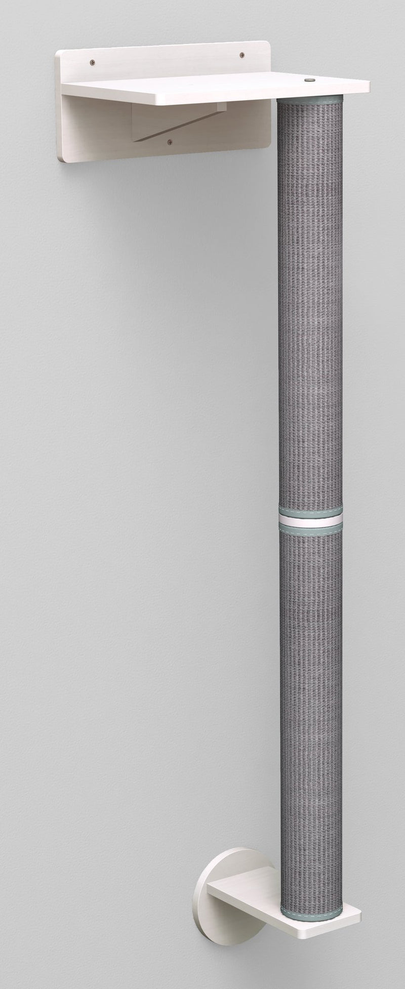 49960 Wall set 1 post with wall holders, 35 x 130 x 25 cm, white/grey