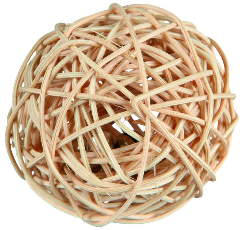 61822 Wicker ball with bell, diam. 4 cm