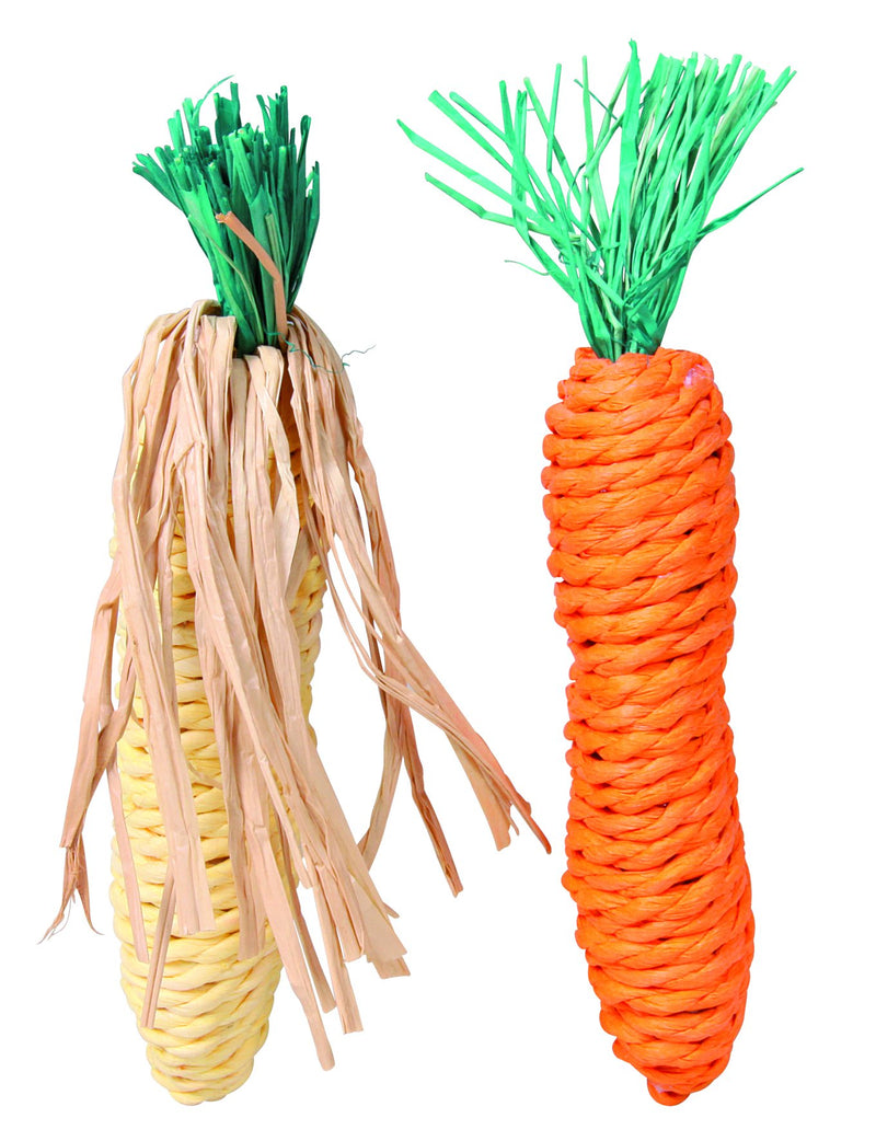 6192 Carrot and corn cab, straw, 15 cm, 2 pcs.