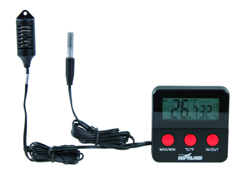 76114 Digital thermo-/hygrometer with remote sensor, 6 x 6 cm