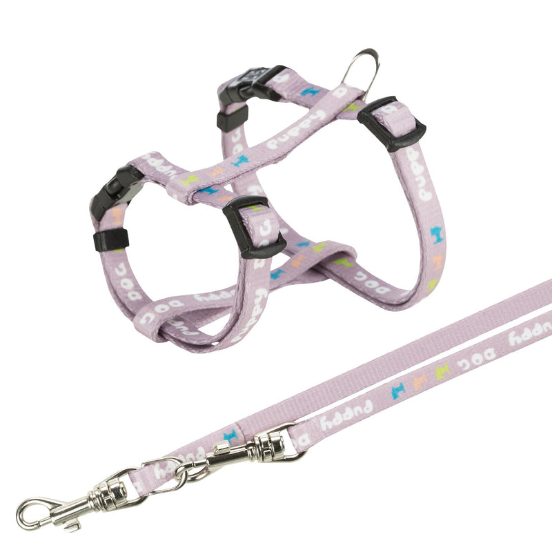 15344 Junior puppy harness with leash, 23ƒ??34 cm/8 mm, 2.00 m, light lilac