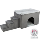38042 Harvey cave with steps, 154 - 60 - 60 cm, grey/white-black