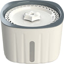 24446 Flower drinking fountain plastic, 2 l/18.5 X 13 X 18.5 cm, white/grey