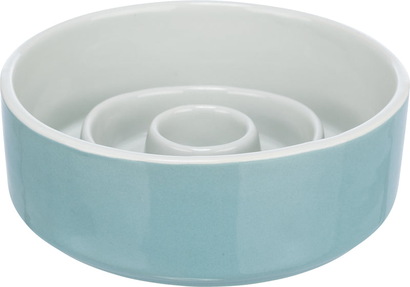 24521 Slow Feeding bowl ceramic, 0.9 l/ 17 cm, grey/blue
