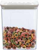 24669 Food and snack jar plastic, 2.2 l/15 X 14 X 19 cm, transparent/white