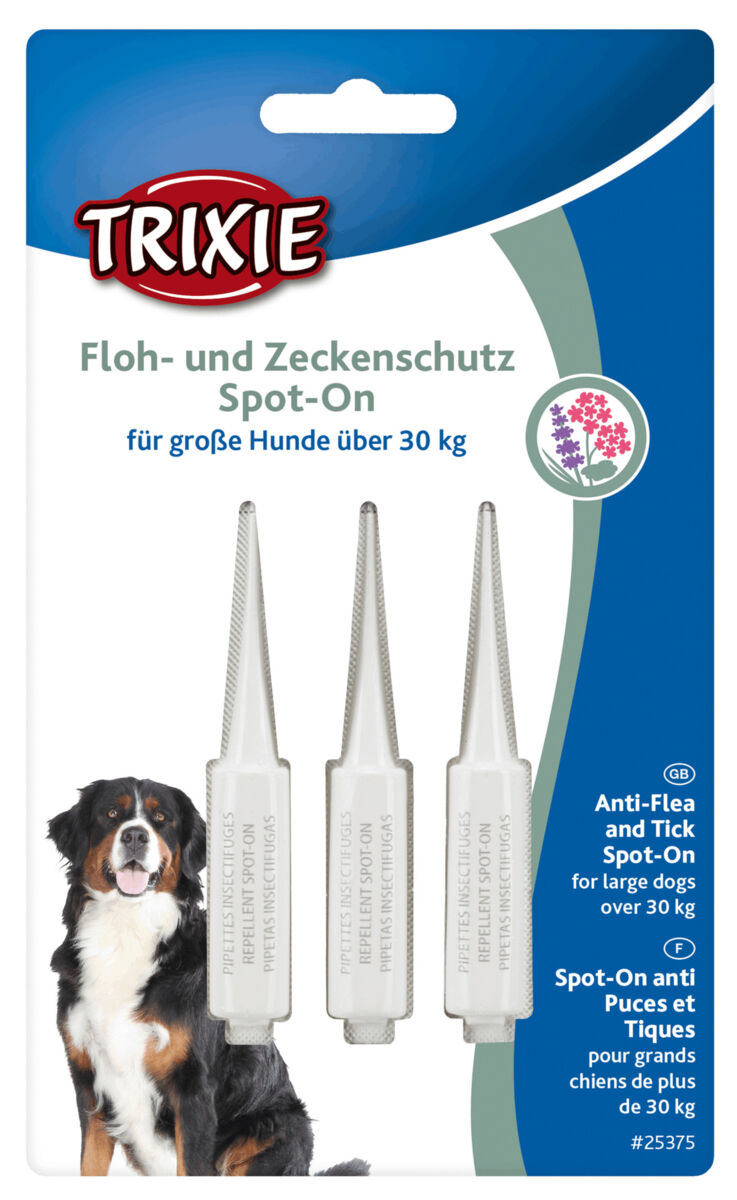 25375 Spot-On flea and tick protection for large dogs, 3 x5 ml