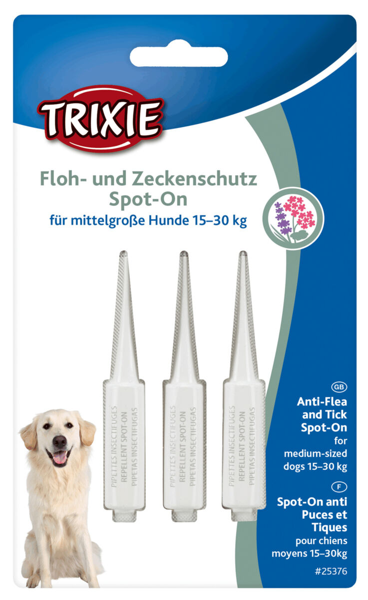 25376 Spot-On Flea and tick protection for medium-sized , 3 x3 ml