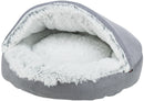 38037 Harvey cuddly cave, round,  70 cm, grey/white-black