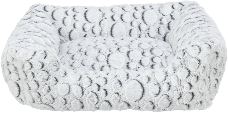 38982 Mila bed square plush, 60 X 50 cm, white-grey