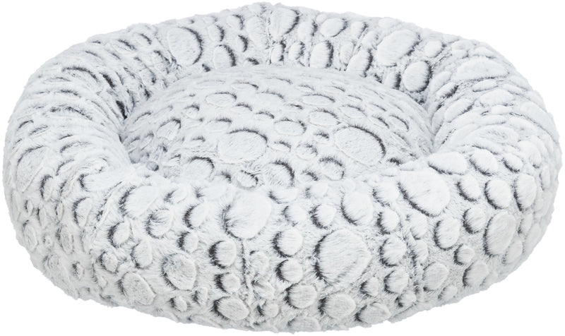38985 Mila bed round plush,  50 cm, white-grey