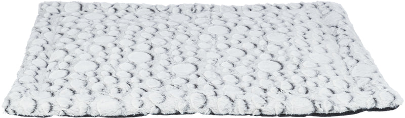 38988 Mila lying mat plush, 80 X 60 cm, white-grey