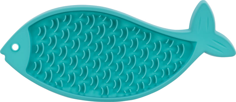 41369 Lick'n'Snack mat, silicone, 28 cm, petrol