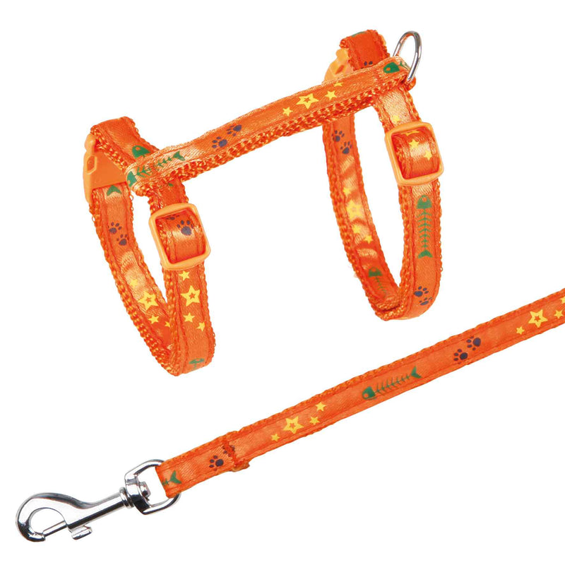 4209 Kitten harness with leash, motif strap, nylon, 22-36 cm/10 mm, 1.20 m