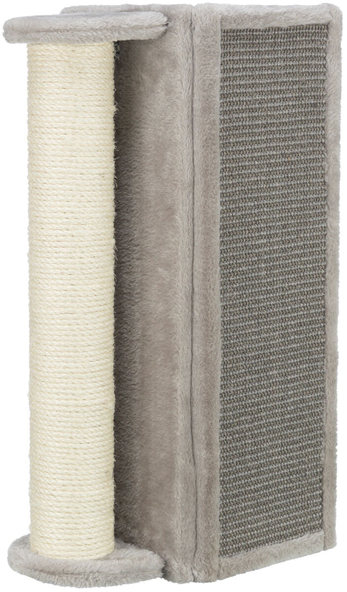 43082 Scratching board for corners with post, 19 x58 x19 cm, grey