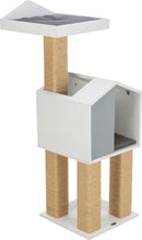 44745 BE NORDIC Jonte cat tree, 115 cm, grey/white