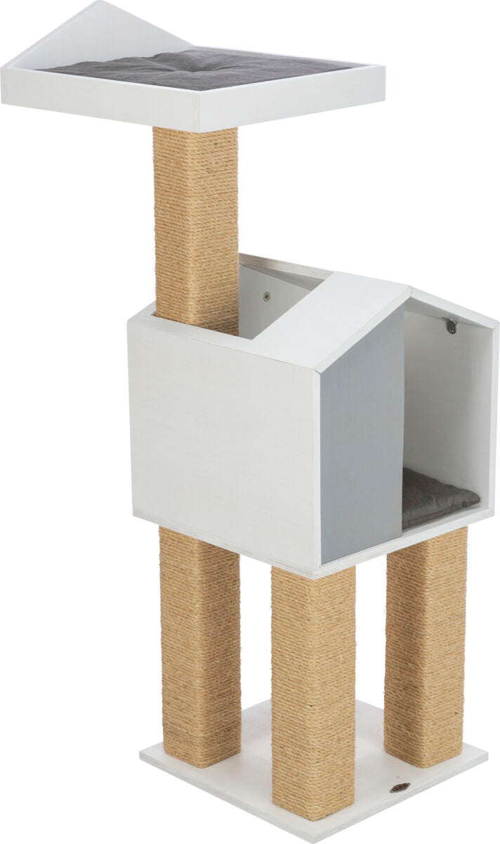 44745 BE NORDIC Jonte cat tree, 115 cm, grey/white