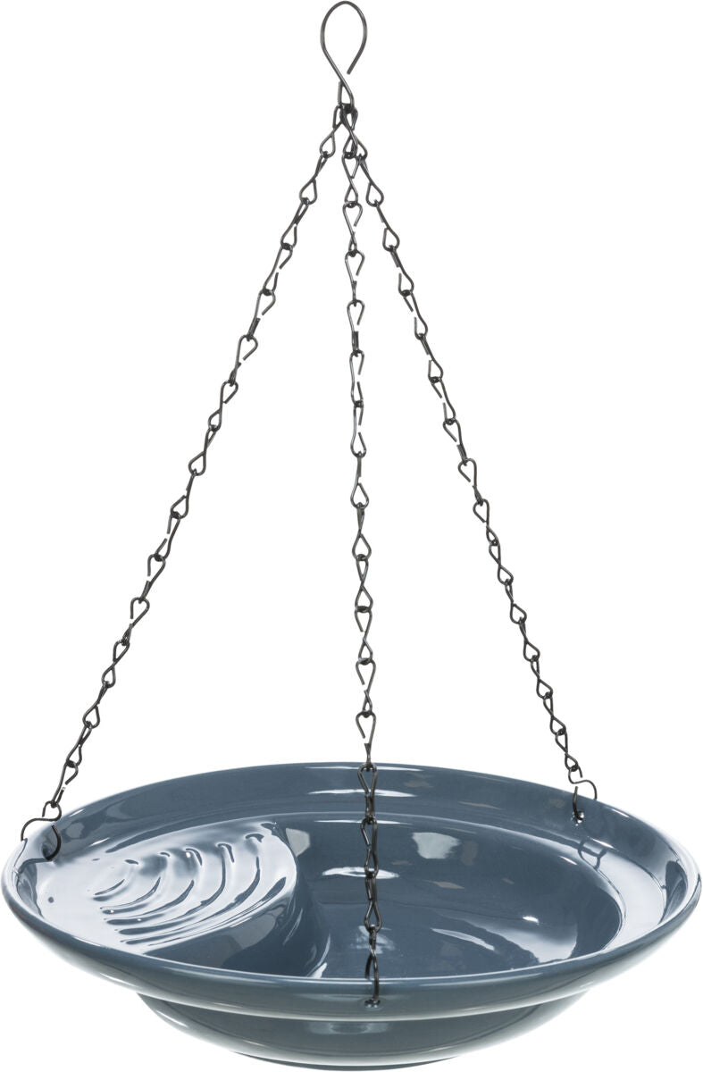 55520 Bird bath hanging ceramic, 550 ml/ 26 cm, blue