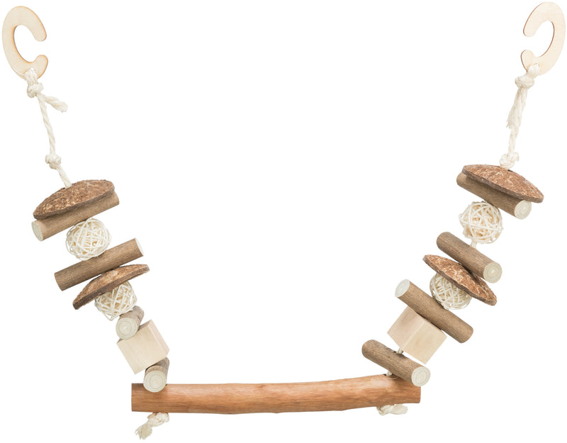 58745 Nibbling swing coconut/wood/rattan, 20 X 30 cm
