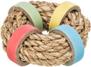 61826 Sea grass ring with paper rings,  8 cm