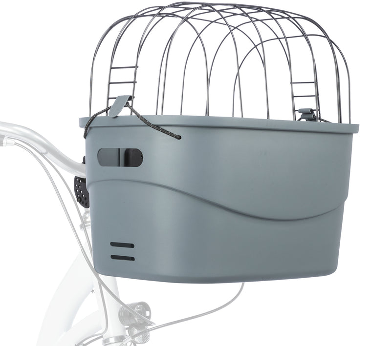 13096 Front bicycle basket plastic, 42 X 39 X 30 cm, grey